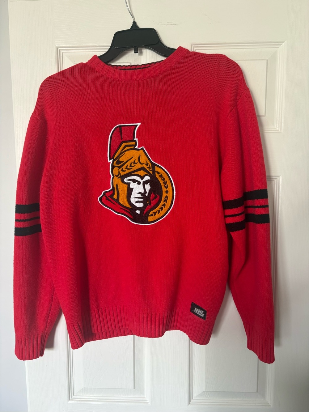 Ottawa Senators Red Crewneck Knit Sweater - NHL